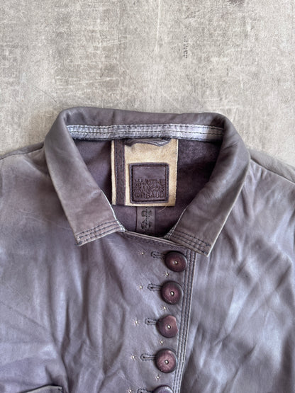 Marithe Francois Girbaud Button Up Leather Jacket