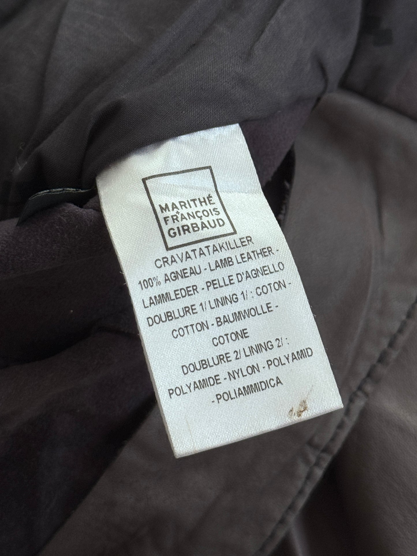 Marithe Francois Girbaud Button Up Leather Jacket