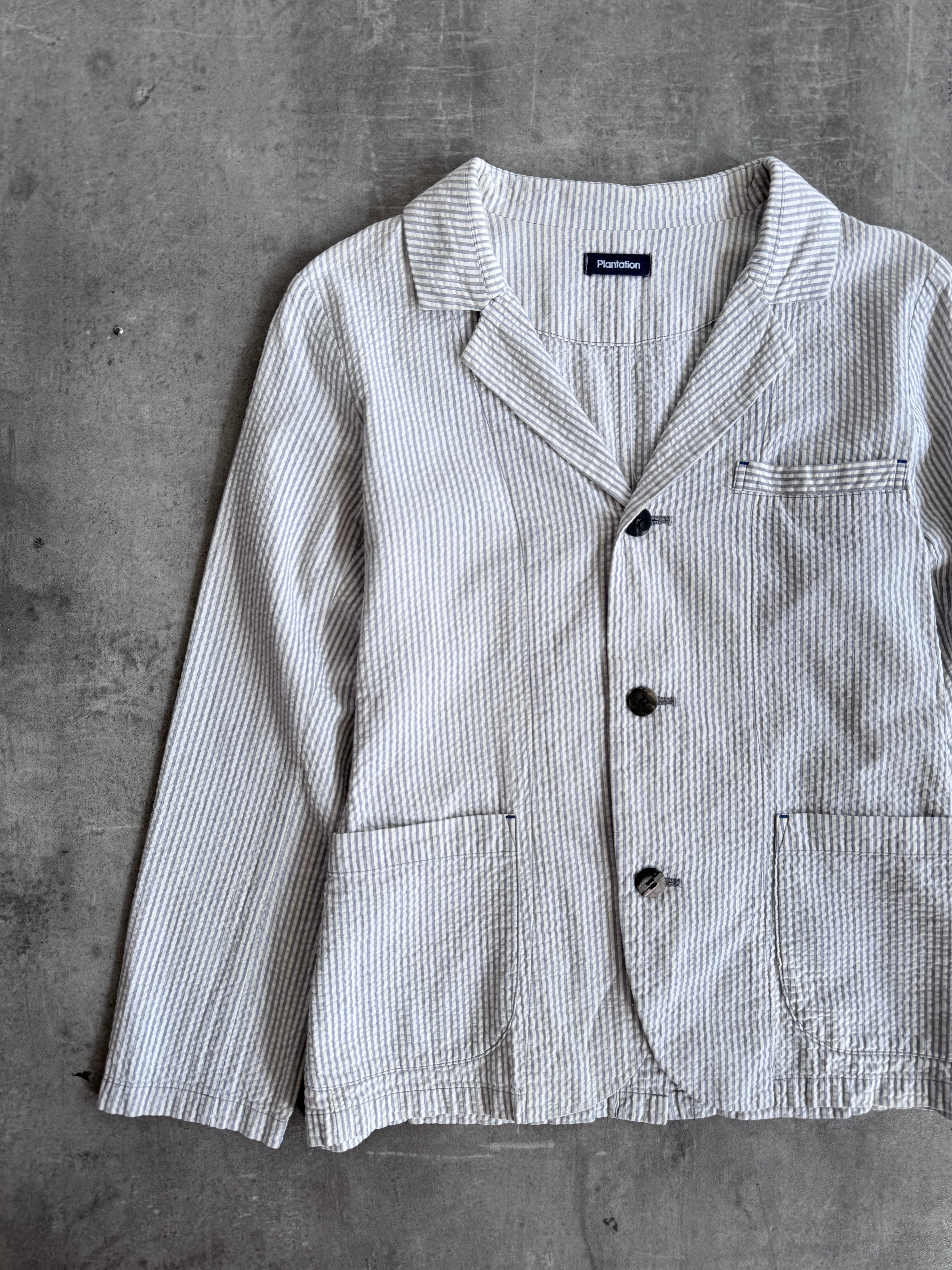 Issey Miyake Plantation Textured Stripe Chore Jacket – Vintage