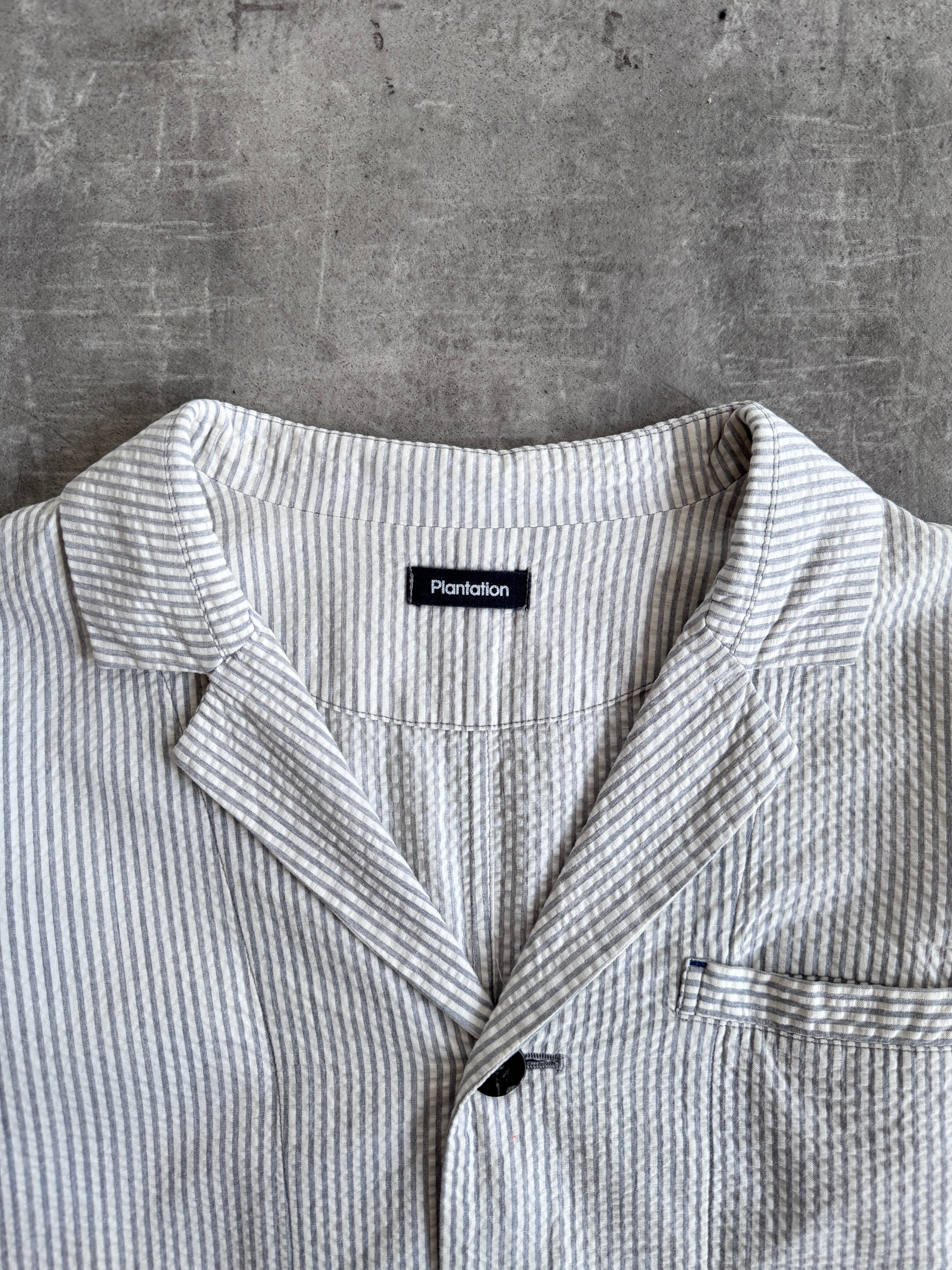 Issey Miyake Plantation Textured Stripe Chore Jacket – Vintage