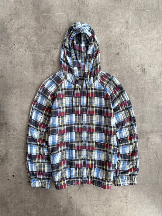 Beams Tartan Cut And Sew Lightweight Hooded Jacket
