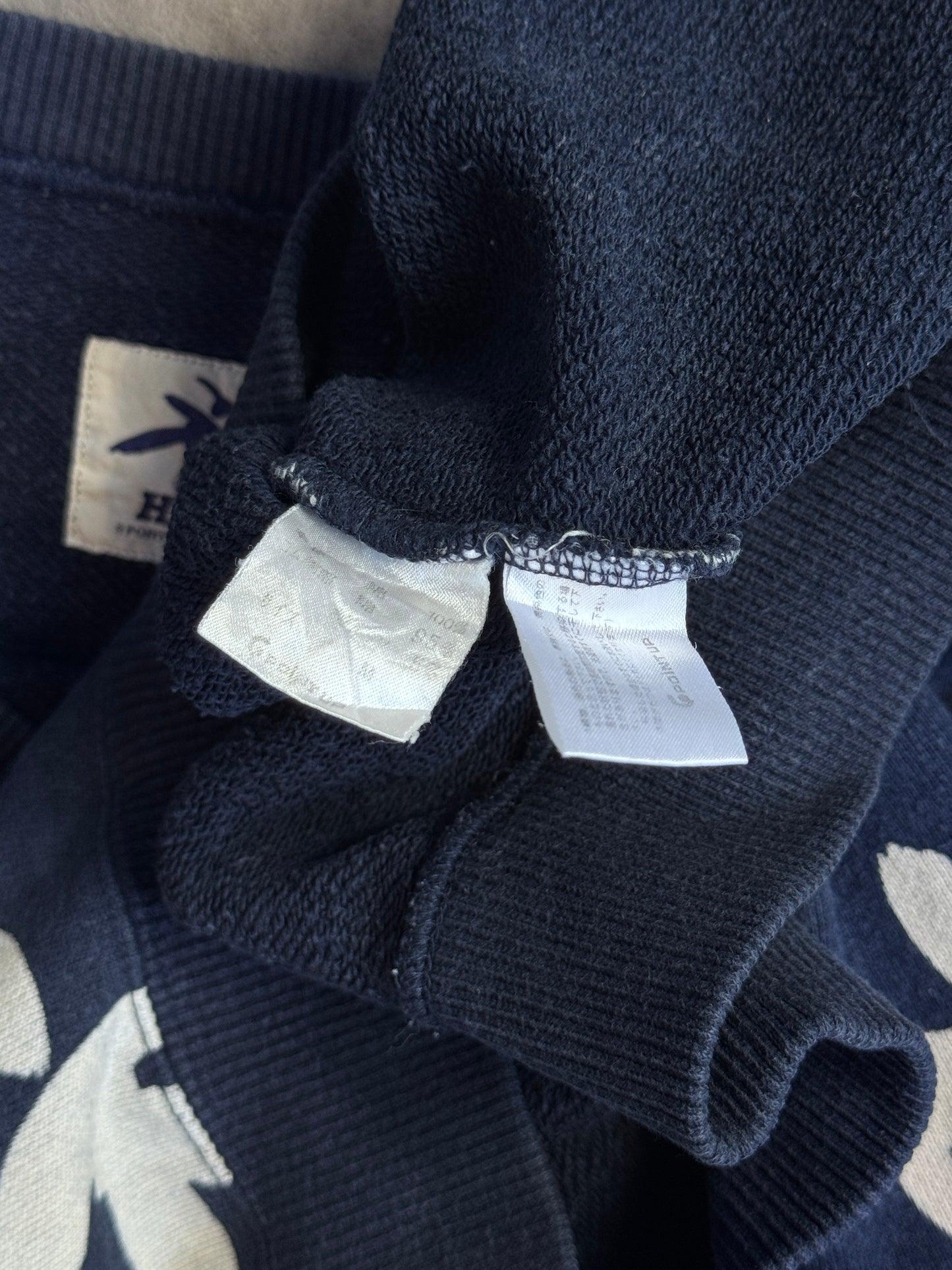 Issey Miyake Hai Navy Repeat Logo Sweatshirt