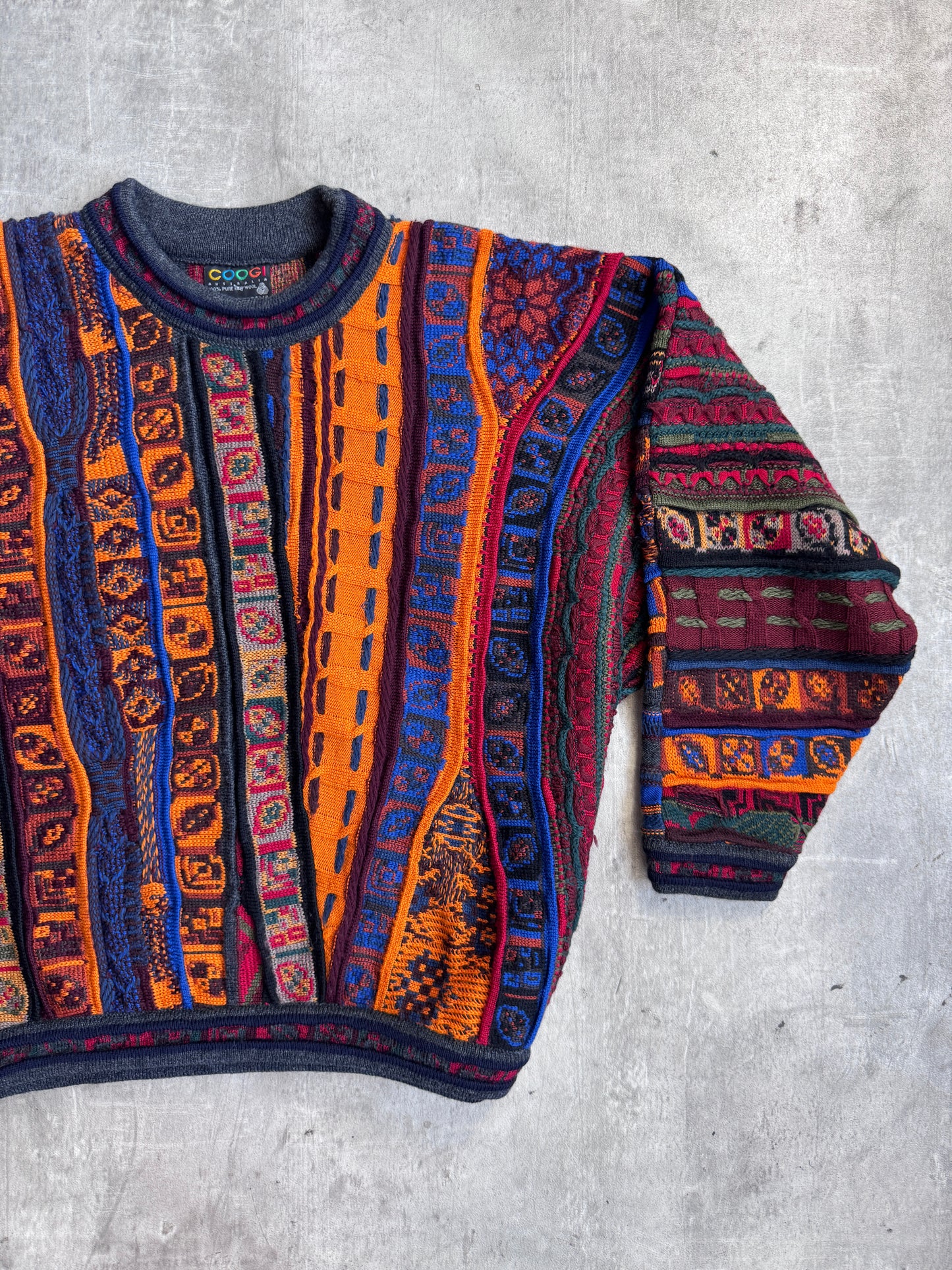 Coogi Multi Knit Heavweight Patterned Sweater