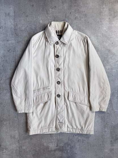 Burberry Beige Padded Nova Lined Overcoat