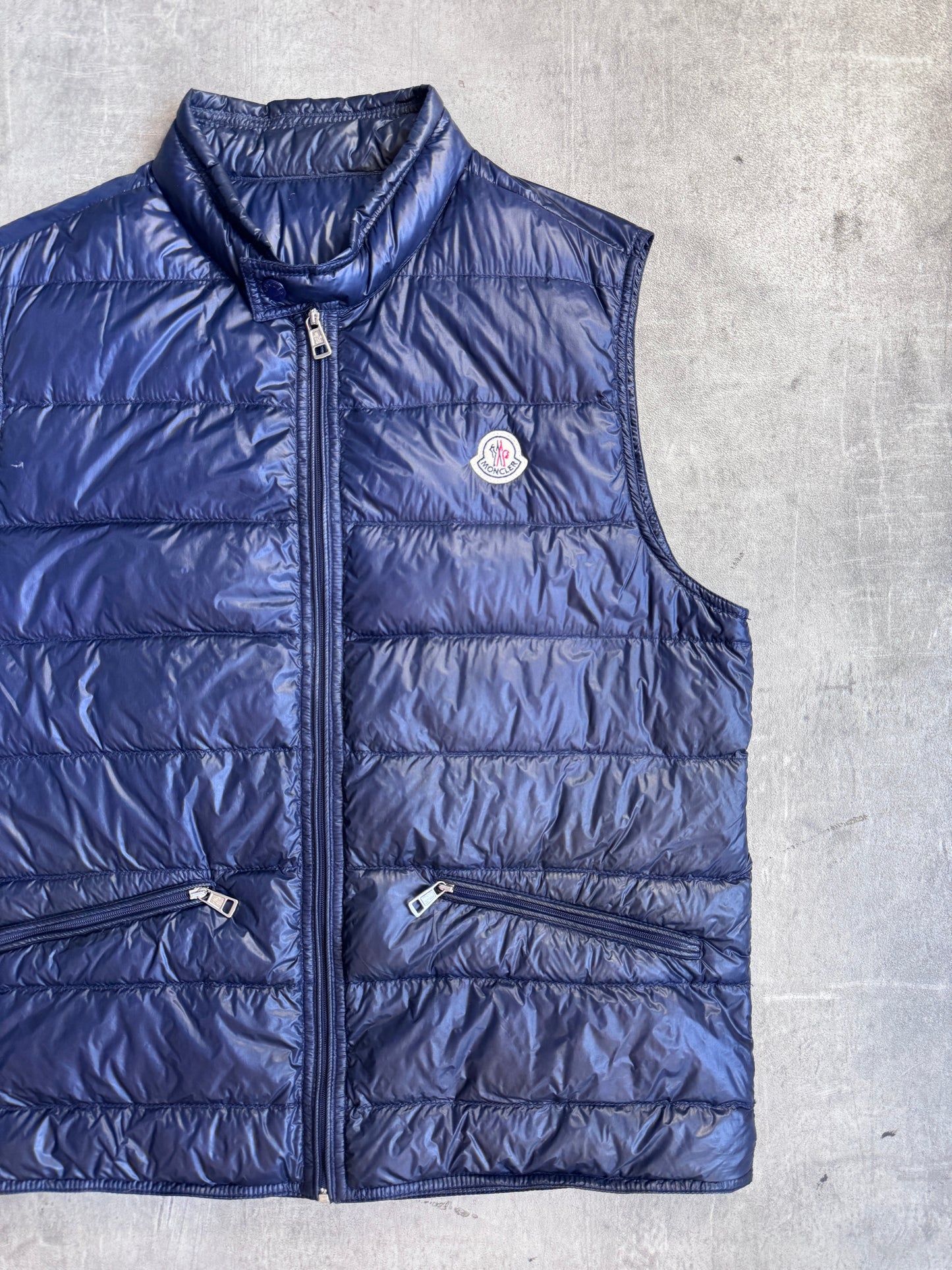 Moncler Navy Lightweight Puffer Gilet