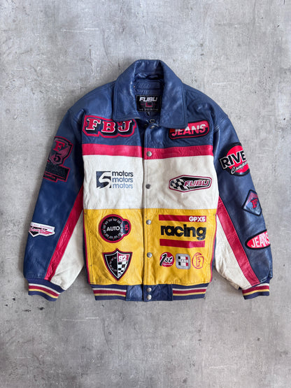 Fubu Jeans Oversized Leather Racing Jacket