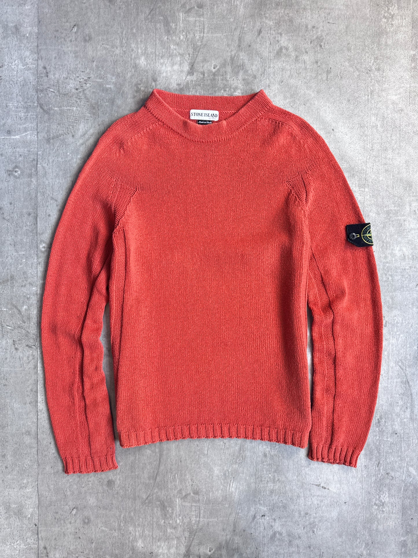 S/S 2003 Stone Island Burnt Orange Knit Sweater