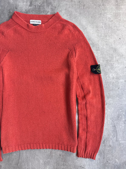 S/S 2003 Stone Island Burnt Orange Knit Sweater