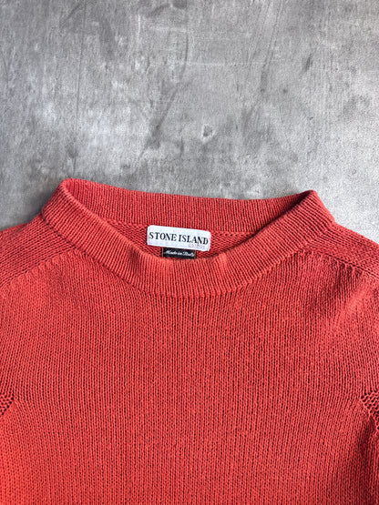 S/S 2003 Stone Island Burnt Orange Knit Sweater