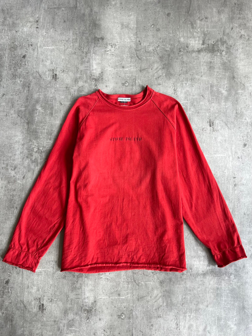 S/S 1996 Stone Island Red Spellout Sweater