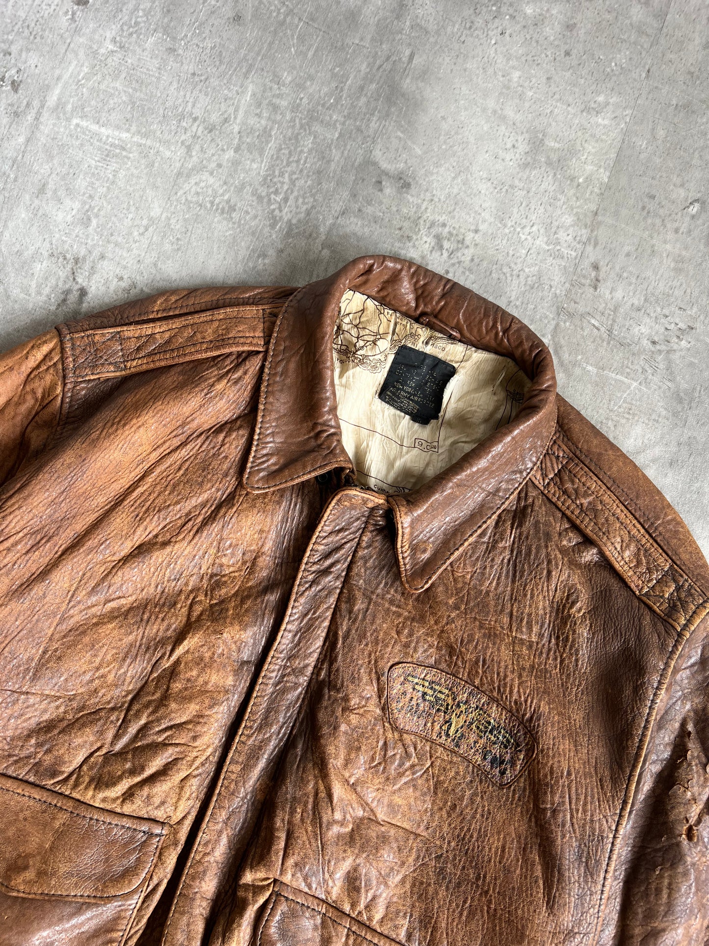 Avirex A-2 Soft Leather Bomber Jacket