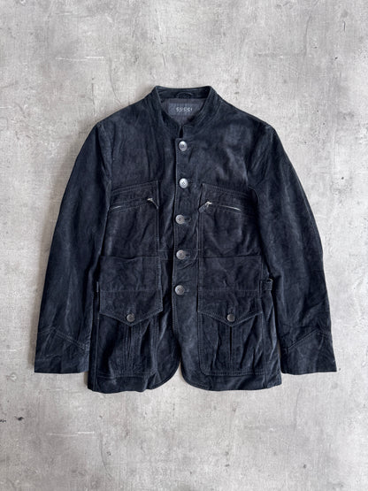 Gucci by Tom Ford Suede Button Down Leather Jacket