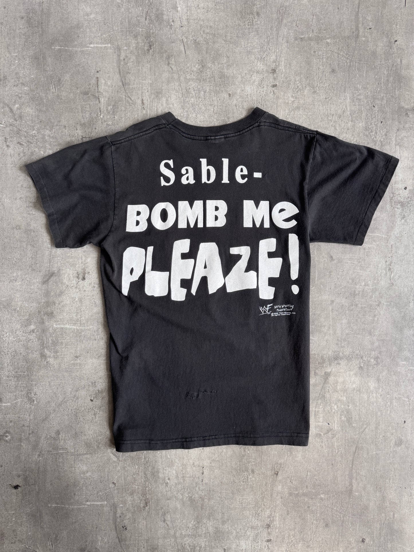 1995 W.W.F Sable "Bomb Me Pleaze" Single Stitch Graphic Tee
