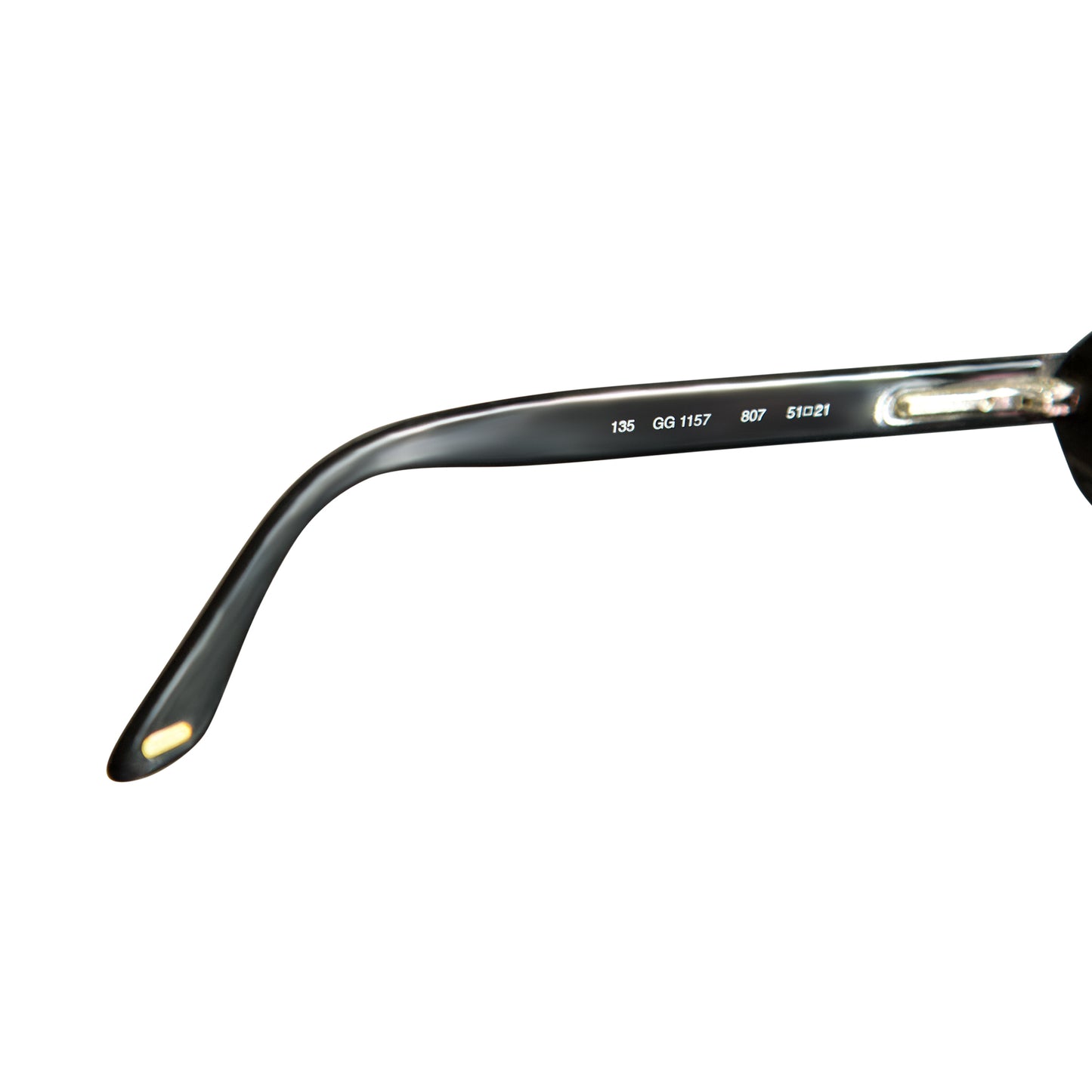 Gucci Black Slim Oval Sunglasses GG 1157