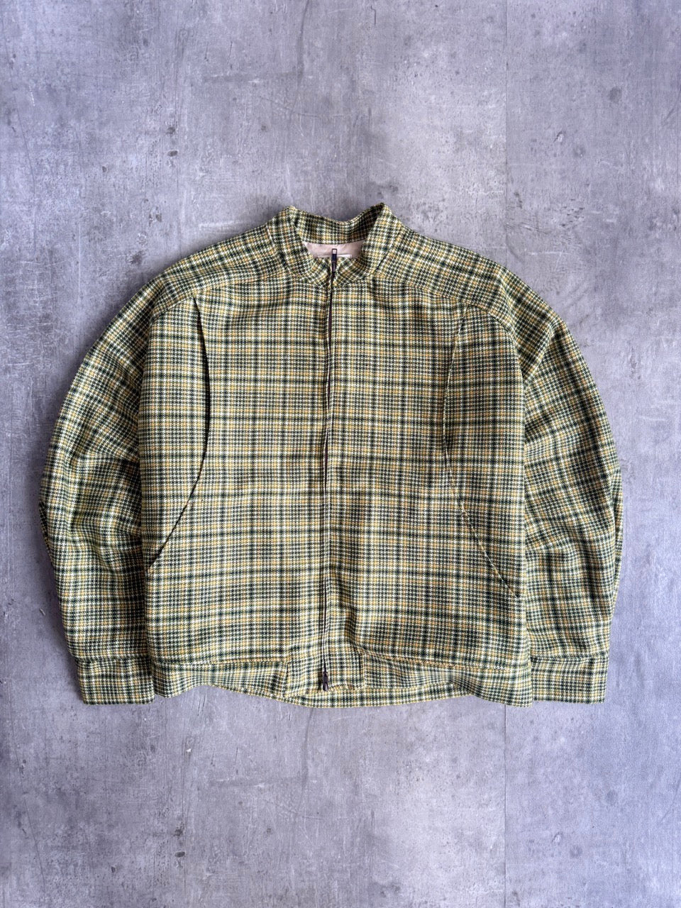 VT Rework: Oversized Check Tailored Bomber Jacket