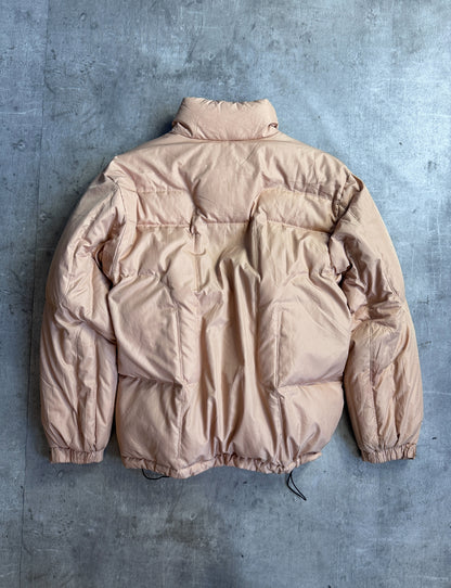 Balenciaga Embroidered Logo Beige Puffer Jacket