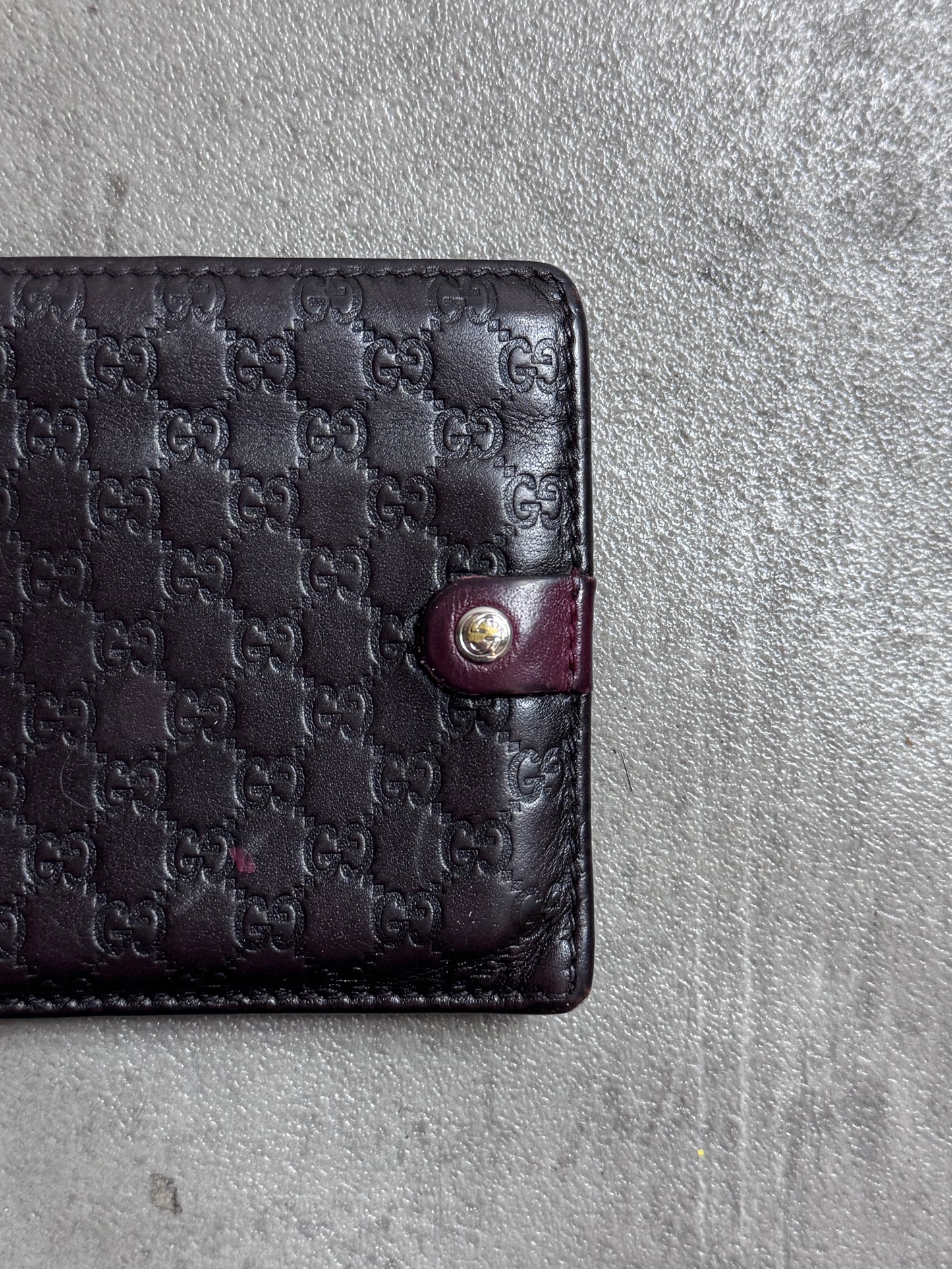 Gucci GG Black Monogram Leather Bifold Wallet