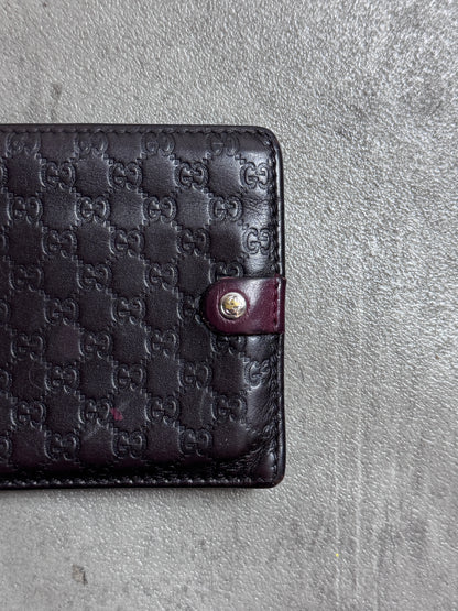 Gucci GG Black Monogram Leather Bifold Wallet