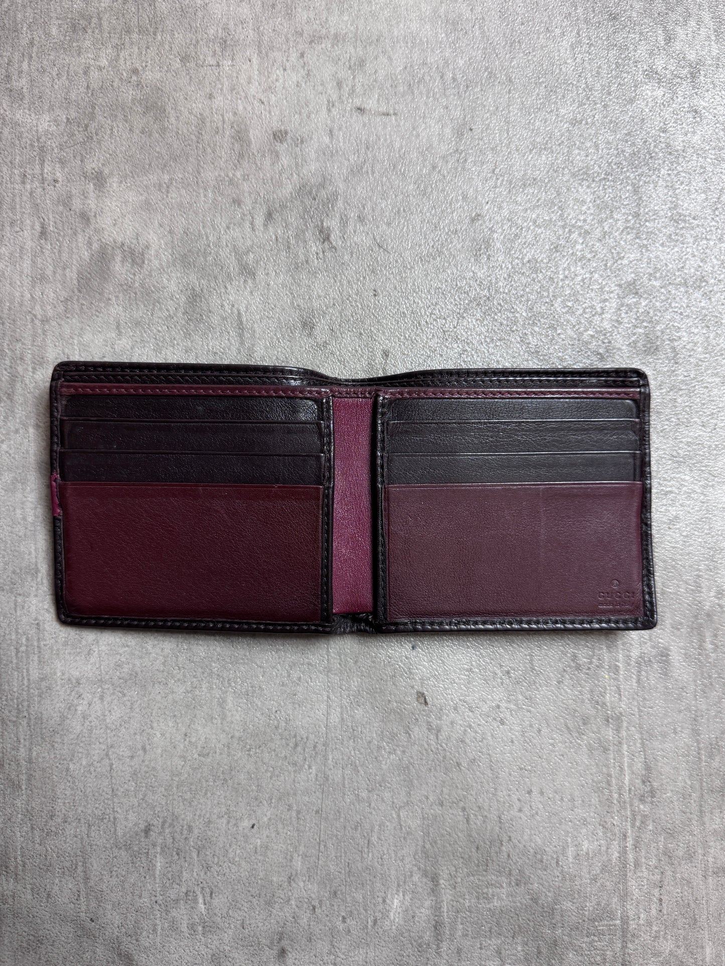 Gucci GG Black Monogram Leather Bifold Wallet