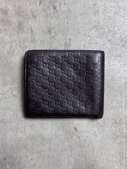 Gucci GG Black Monogram Leather Bifold Wallet