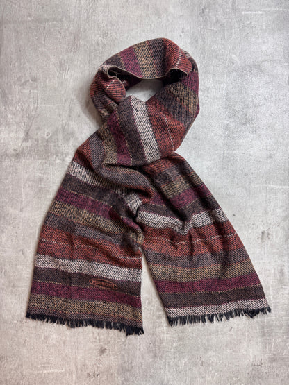 Missoni Brown Wool Abstract Blanket Scarf