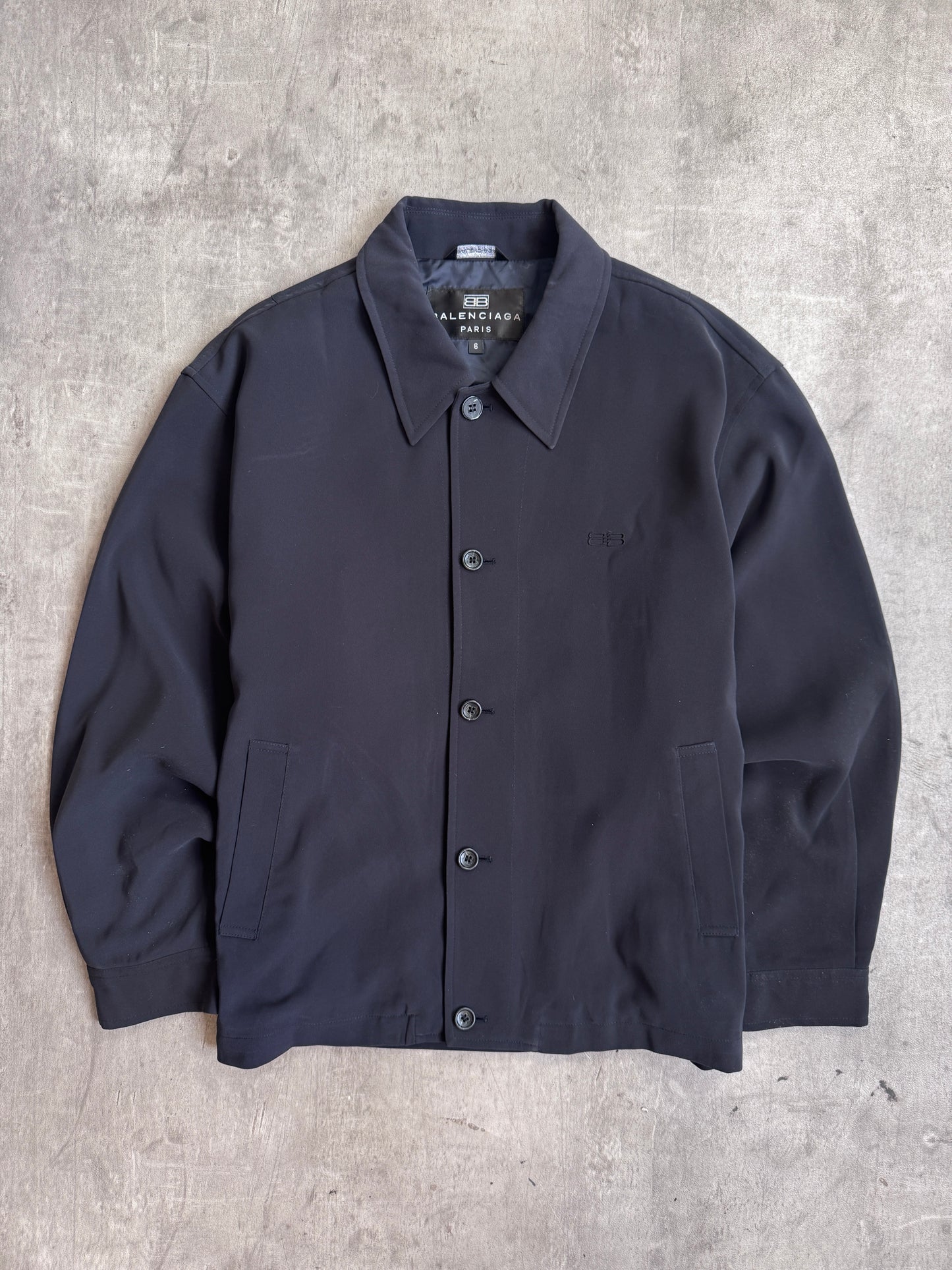 Balenciaga Silk Lined Button Down Blouson