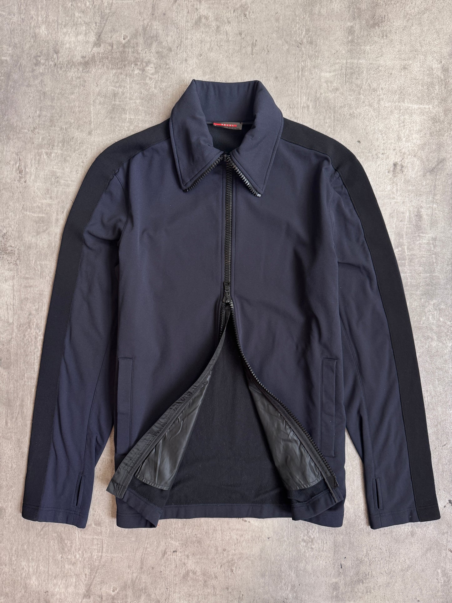 Prada Sport Dagger Collar 4-Way Stretch Tech Jacket