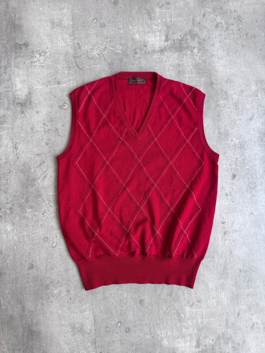 YSL Vintage Argyle Knitted Vest