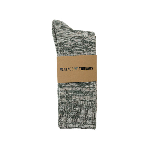 VT Mixed Knit Green Socks