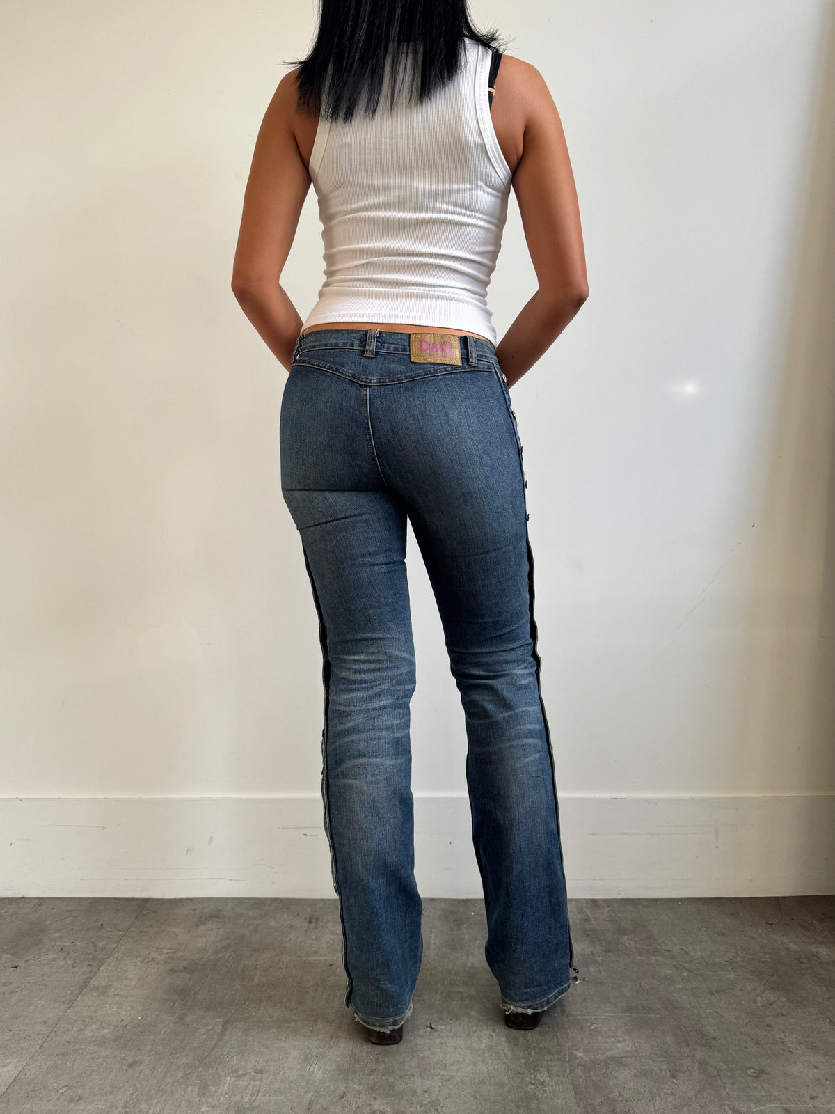 Dolce and Gabbana Button Side Denim Jeans