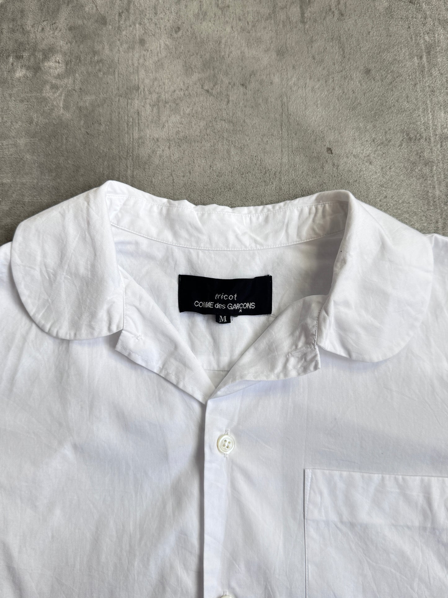 2017 CDG Tricot White Poplin Cotton Shirt