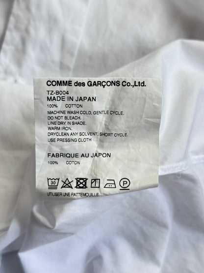 2017 CDG Tricot White Poplin Cotton Shirt