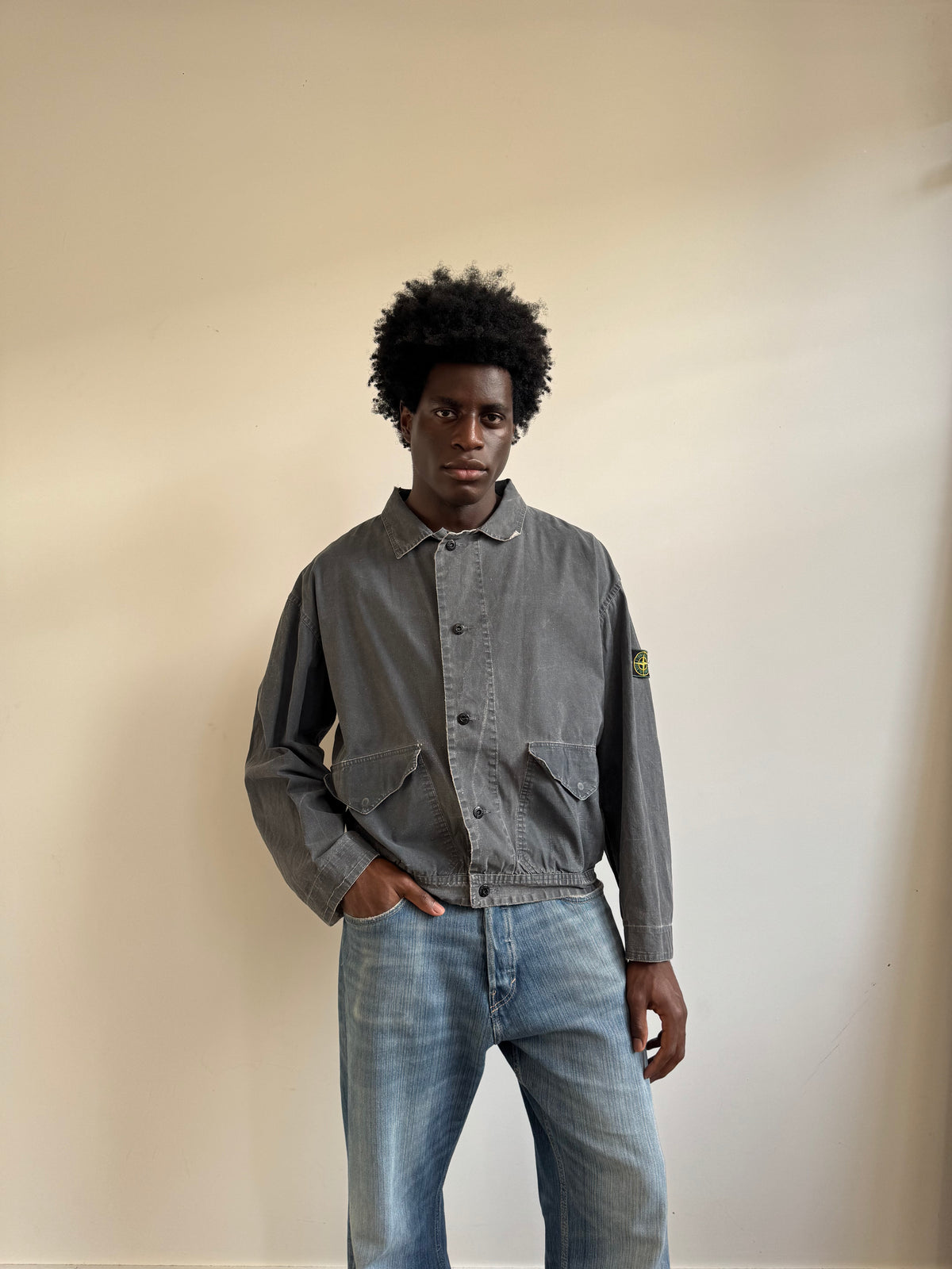 S/S 1989 Stone Island Washed Reversible Tela Stella Jacket