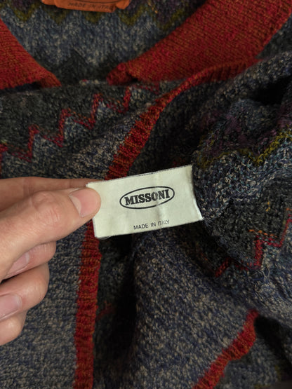 Missoni Abstract Half Button Multi Knitted Sweater