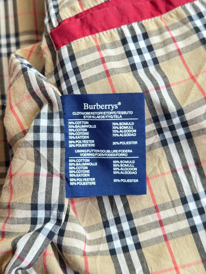 Burberry Nova Check Lined Red Zip Up Harrington Jacket