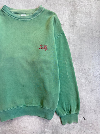 A/W 1994 C.P. Company Green Embroidered Heavyweight Sweater