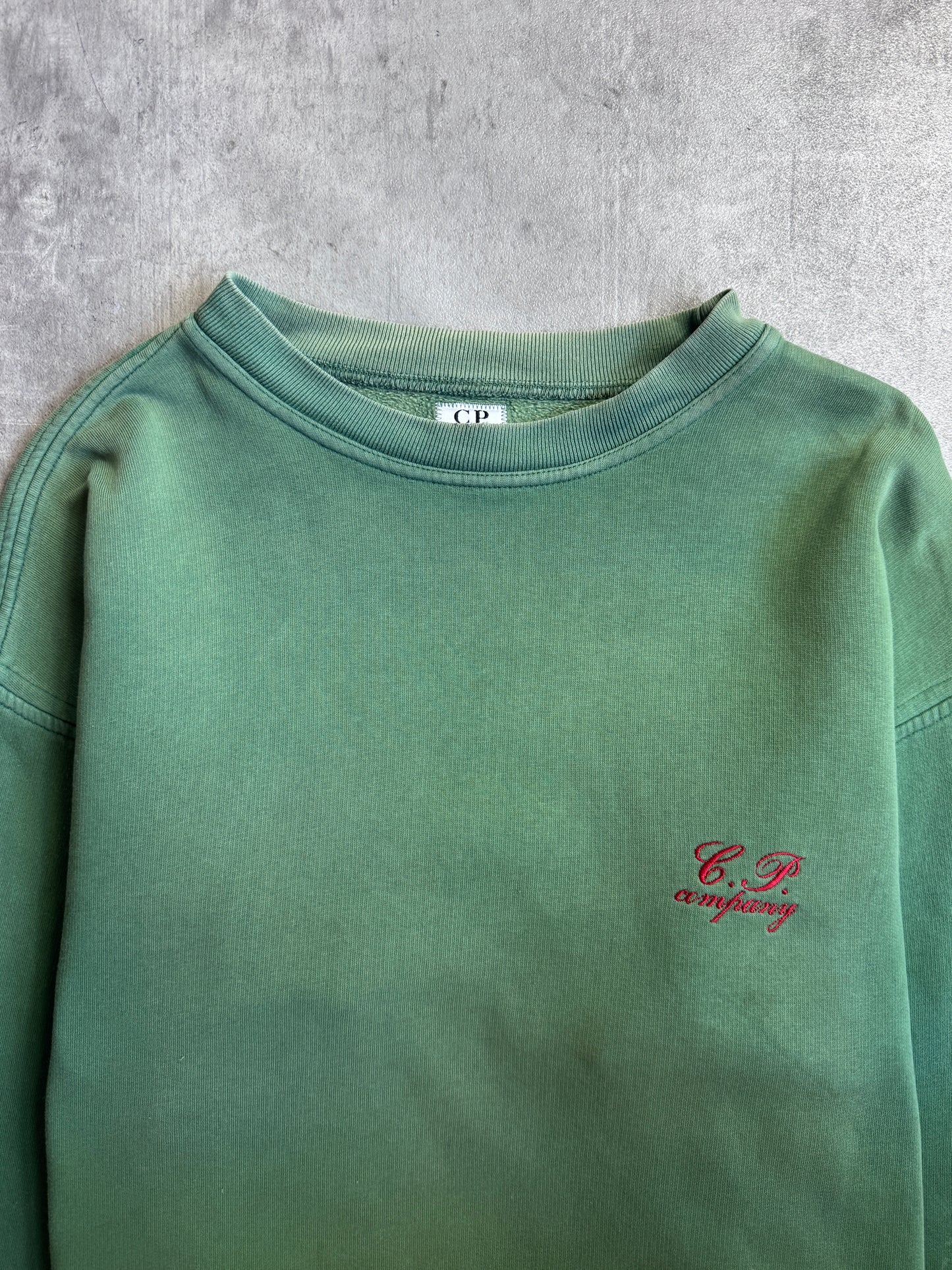 A/W 1994 C.P. Company Green Embroidered Heavyweight Sweater