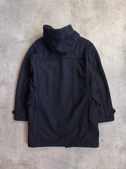 Our Legacy Black Melton Wool Hooded Duffle Coat