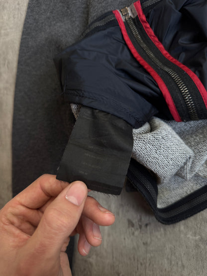 Prada Sport Grey Cotton Zip Up Knitted Hoodie