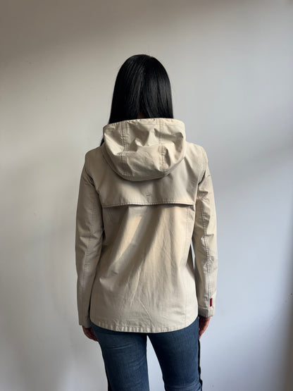 Prada Sport Cream Technical Hooded Anorak Jacket