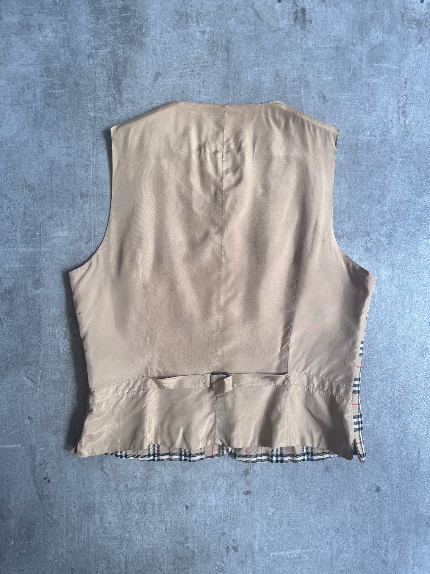 1990 Burberry Wool Nova Check Waistcoat