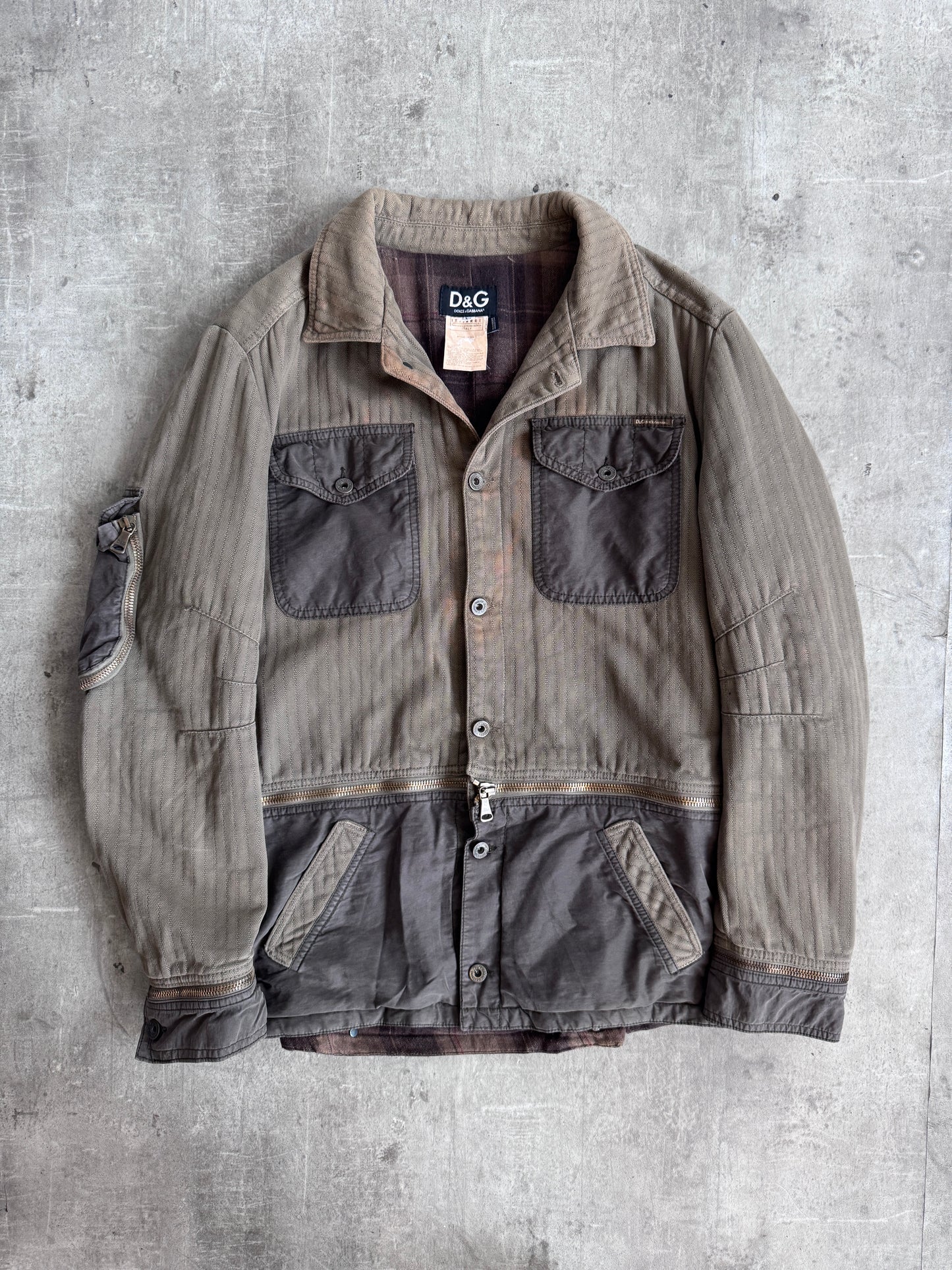 S/S 2003 Dolce & Gabbana Split Multi Zip Modular Utility Jacket