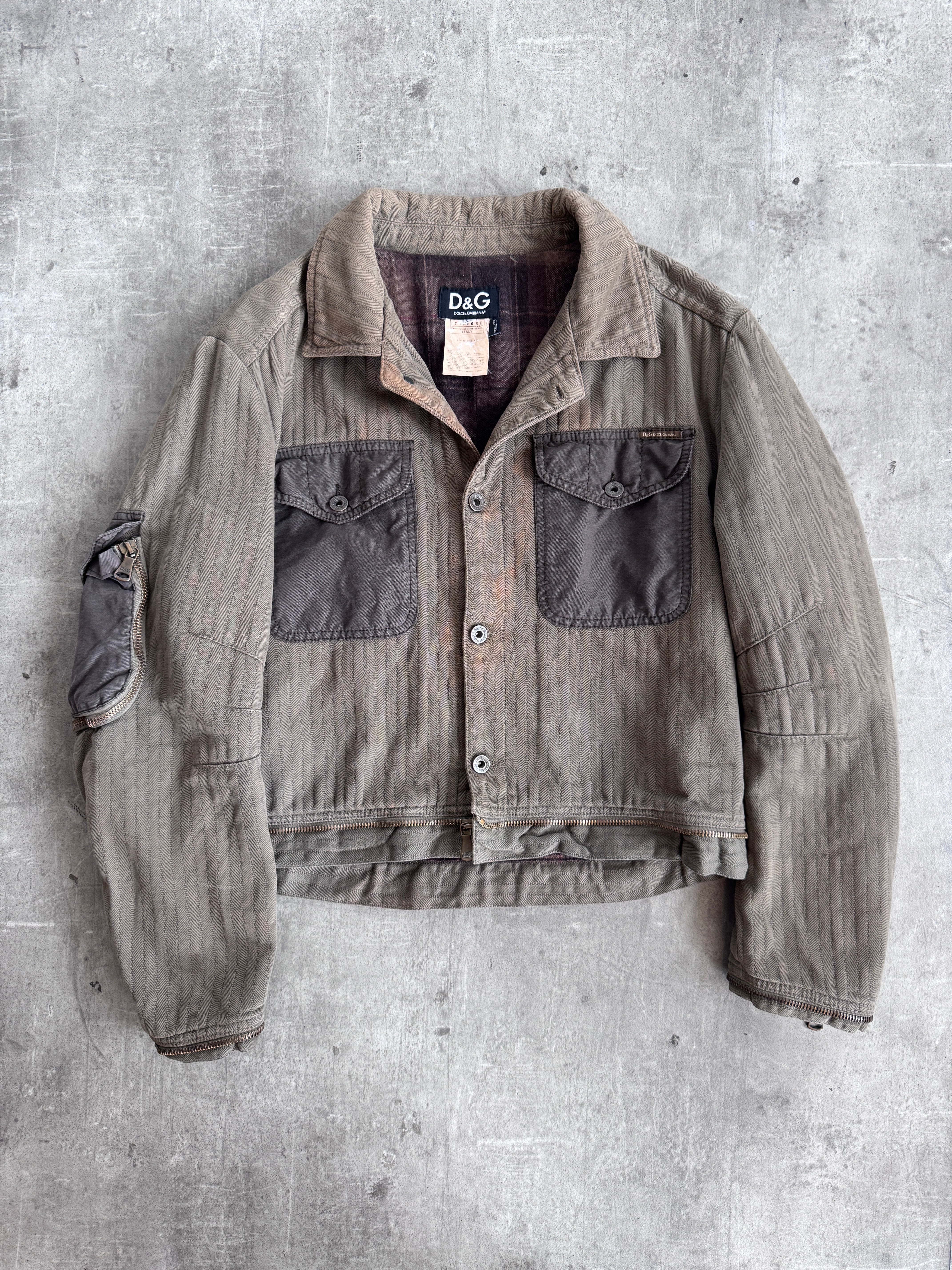 S/S 2003 Dolce & Gabbana Split Multi Zip Modular Utility Jacket