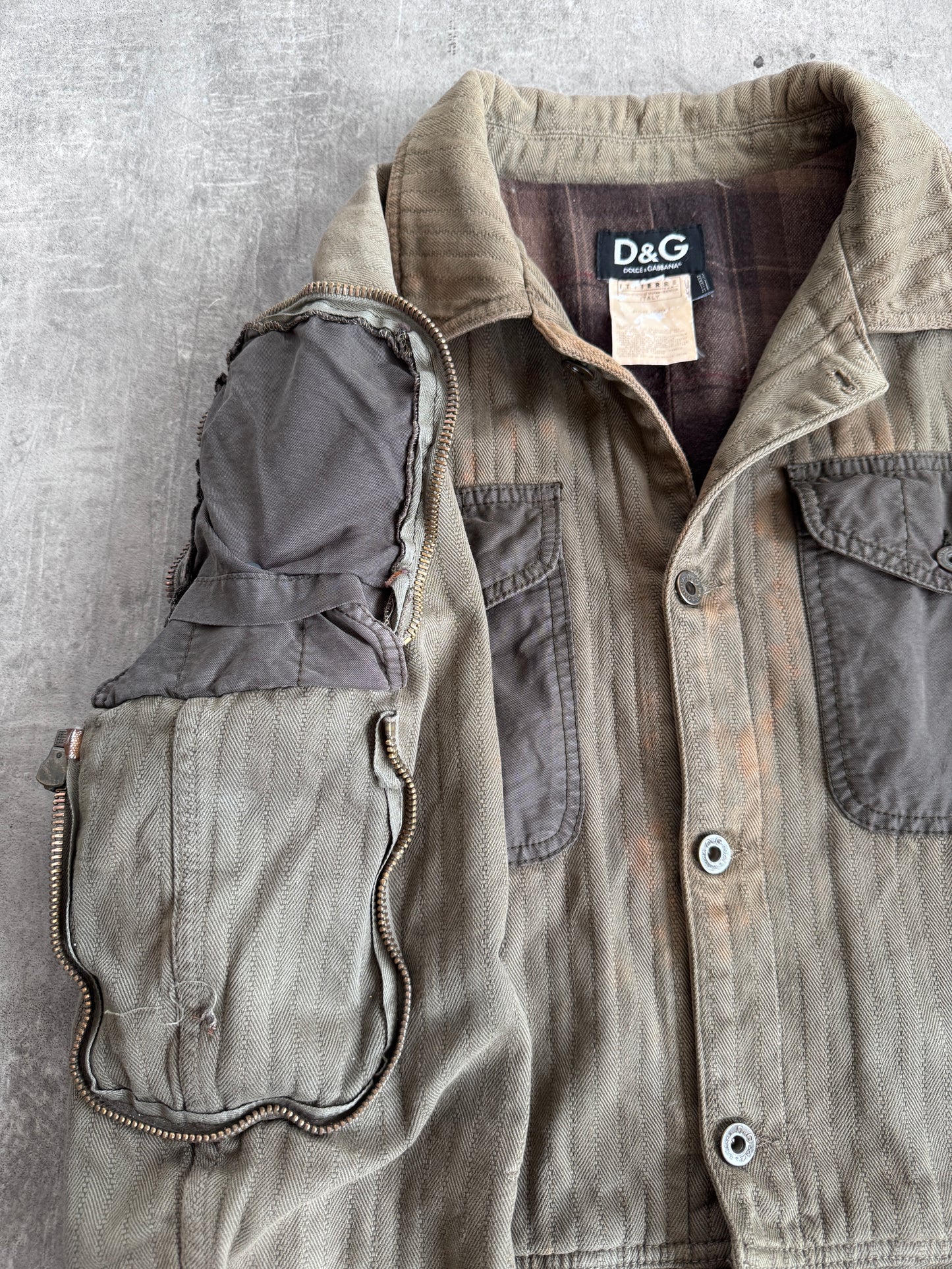 S/S 2003 Dolce & Gabbana Split Multi Zip Modular Utility Jacket