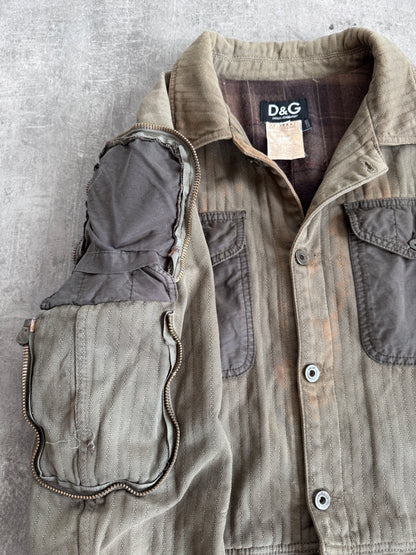 S/S 2003 Dolce & Gabbana Split Multi Zip Modular Utility Jacket
