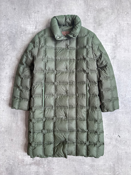 Moncler Grid Down Khaki Green Puffer Jacket