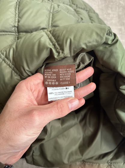 Moncler Grid Down Khaki Green Puffer Jacket