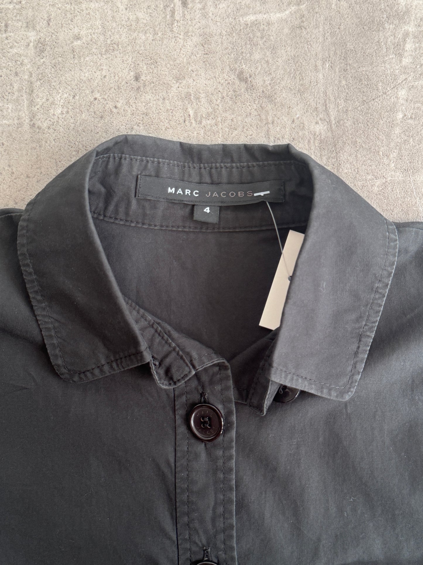 Marc Jacobs Black Cotton SS Button up Blouse