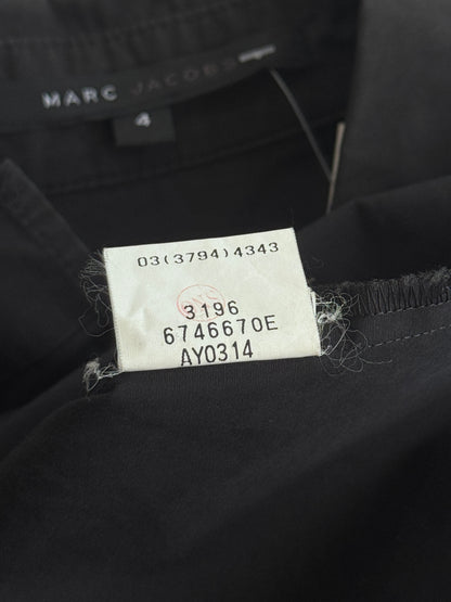 Marc Jacobs Black Cotton SS Button up Blouse