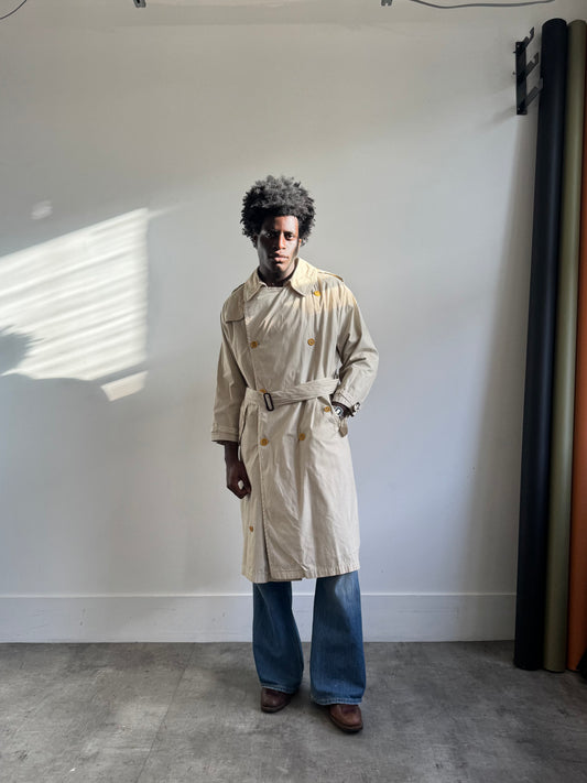 S/S 1987 C.P. Company Double Breasted Belted Trench Coat